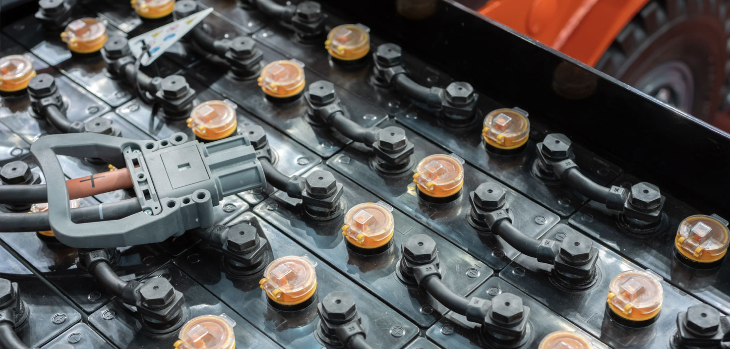 Clean Forklift Battery